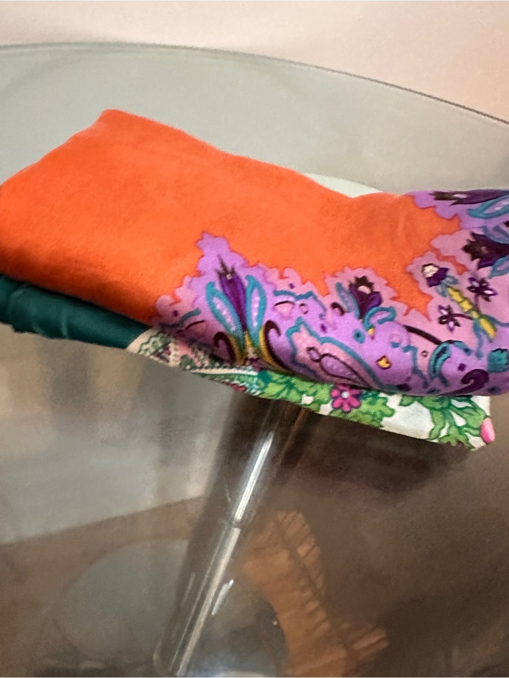 Floral scarf Set - Including 100% Silk